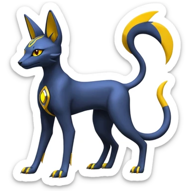 Heliolisk-Bastet-Lombax-Sergal-Umbreon-Cyclizar-Genesect-Pokémon, full body sticker