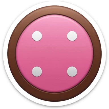 brown pink polka dots sticker