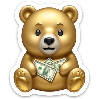 A bear currency emoji. It has to be a bear emoji but have the currency sign sticker