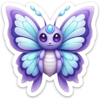 Butterfree-Lunala-Venonat-Fakémon-hybrid-creature (full body)  sticker