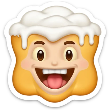 enthusiastic frothing mouth sticker