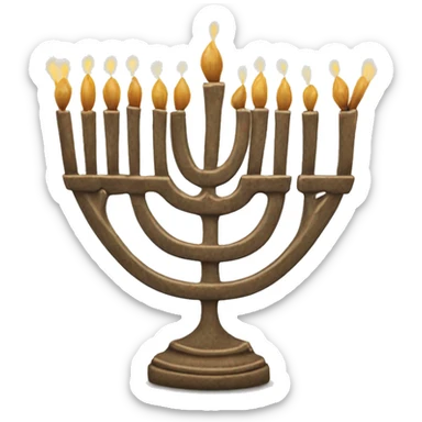 Menorah wirh seven branch sticker