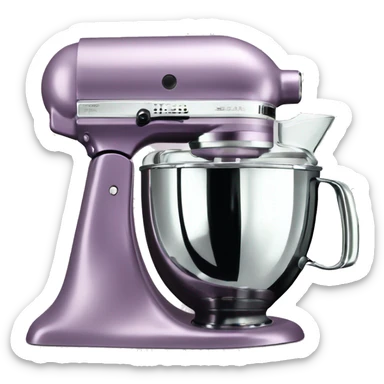 Realistic pastel purple and metallic copper kitchenaid mixer. sticker