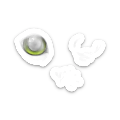 Grey Siberian cat with green eyes sticker