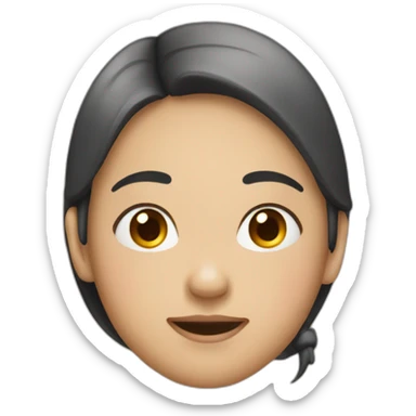 Asian Girl obsessed with christmas sticker