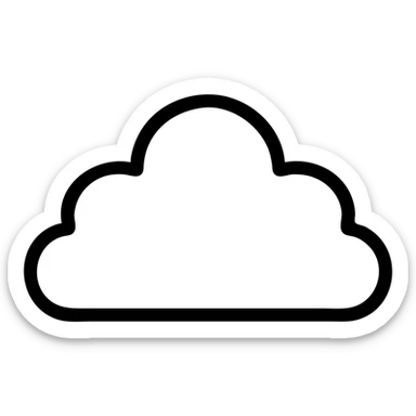 облако с 5 выступами sticker