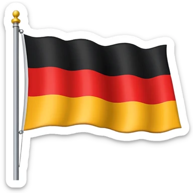 CReate me an emoji of the 2nd Reich, the German Empire also known as the Kaiserreich. Its flag is a Tricolor like germanys current one. make the top color be Black, the central one be white and the botton one red sticker