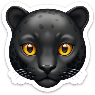 Black jaguar, similar to the traditional iPhone emoji. sticker