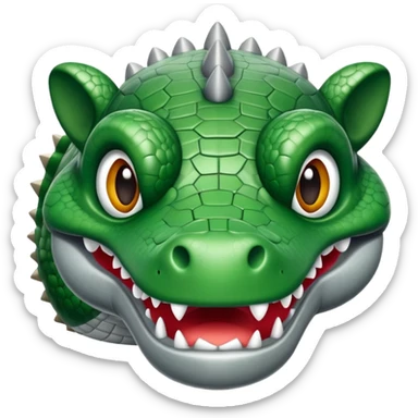  Un avión con cabeza de cocodrilo sticker