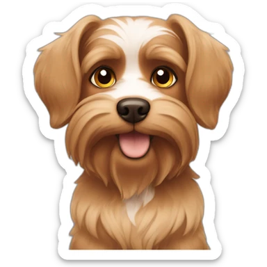 Yorkshire dog with brown ears sticker