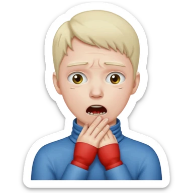 criss cross hands around throat choking self emoji sticker