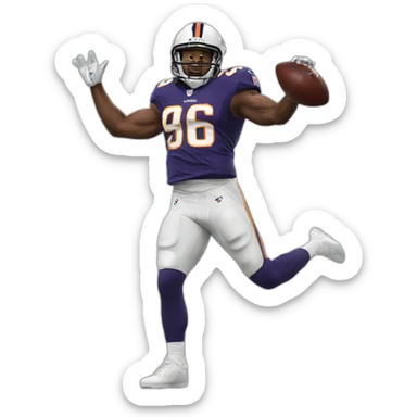 nfl player doing the griddy dance sticker