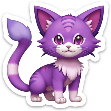 Purrloin-Skitty-Pokémon-Fakémon-hybrid-creature (full body) sticker