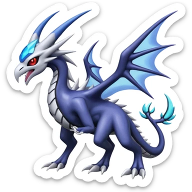 Lunala-Darkrai-Dialga-Fakémon-hybrid-creature (full body)  sticker