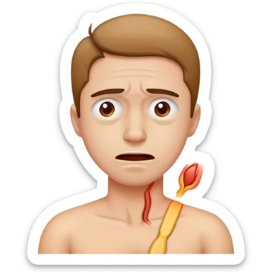 a person suffering from back pain sticker