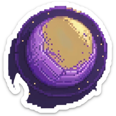 Venus planet circular without rings, golden atmosphere sticker