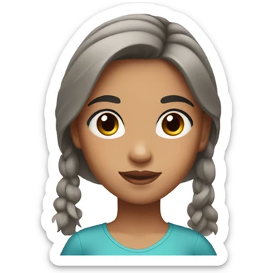 black haired brown eyed thic browed blasian hispanic latino typa girl sticker