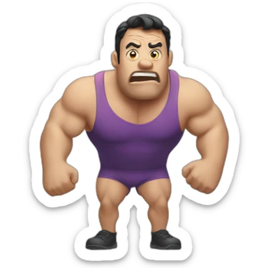 shocked-strongman sticker