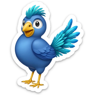 Crée un emoji de l'oiseau de la paille en queue sticker