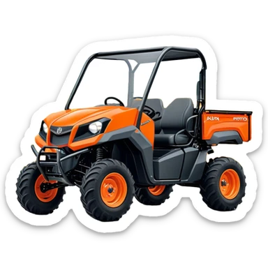 Farm Utility Vehicle (UTV) - Kubota RTV-XG850 (Model Year: 2021) (Iconic colour: Orange) sticker