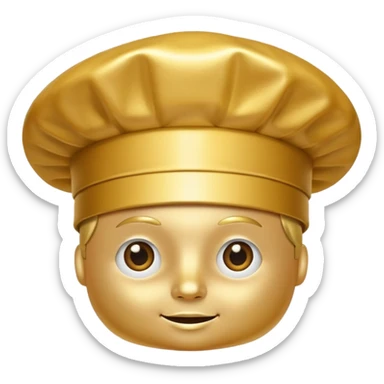 a golden chef hat without the person sticker