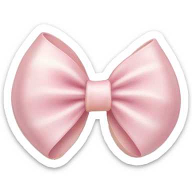 Light pink bow on a shell sticker