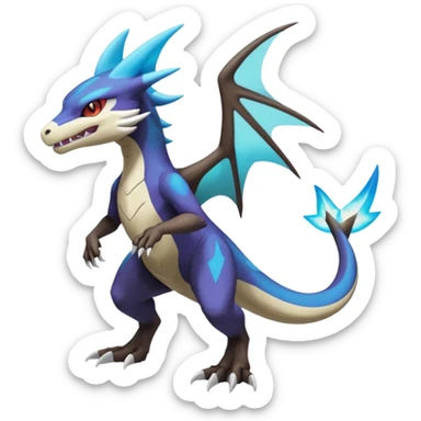 Shiny Noivern-Latios-Marowak-Salandit-Fakémon-hybrid-creature (full body)  sticker