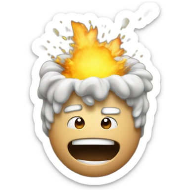 head exploding suprised sticker