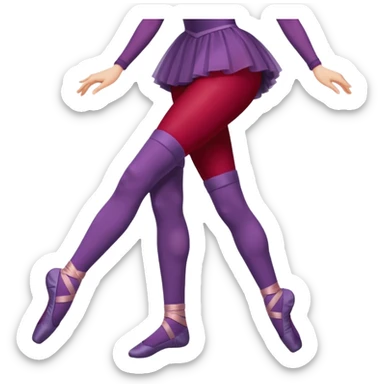 Ballet dancer in over the knee socks sticker