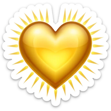 Most beautiful radiating heart sticker