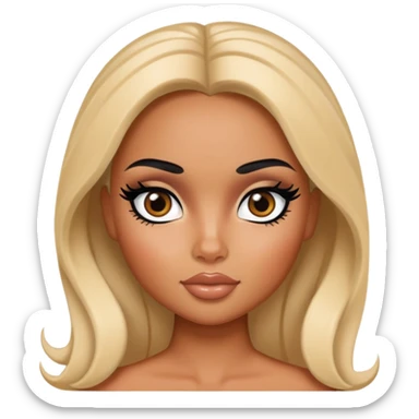 portugese beauty standard, pretty bratz baddie, black eyeliner sticker