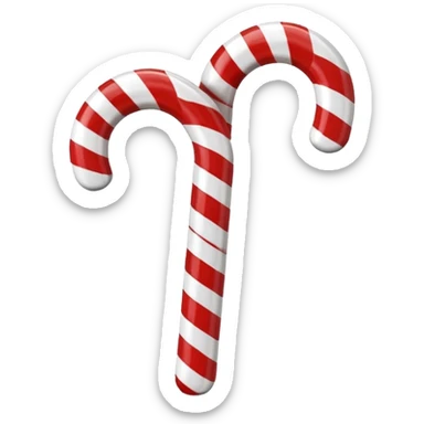 candy cane  3d effect sticker