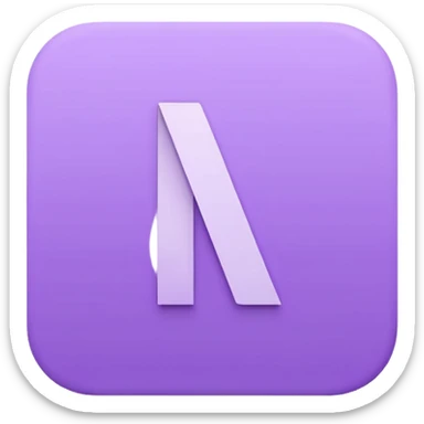 Netflix aesthetic "N" logo in pastel purple sticker