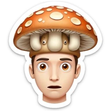 louco de cogumelo sticker