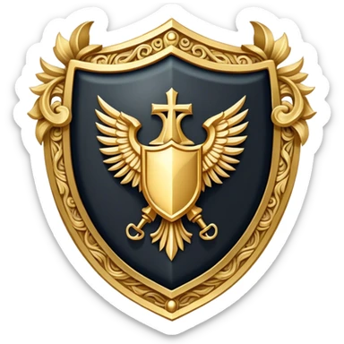 dominus' emblem holy shield sticker