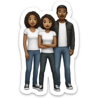 white two brothers and a sister white sticker