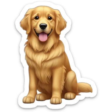 L'outre sur golden retriever sticker