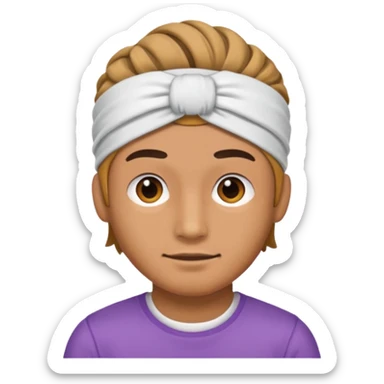 men with hairband sticker