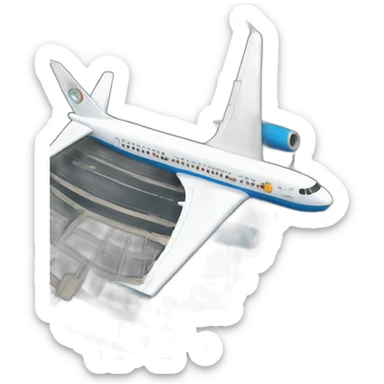 757 flying into NYC sticker