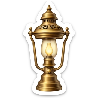 victorian gas lamp with holder sticker