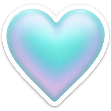 Pastel aqua heart sticker