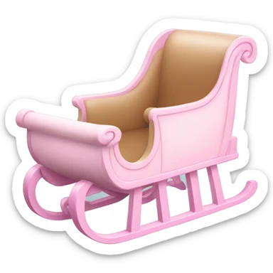 light pink sleigh sticker