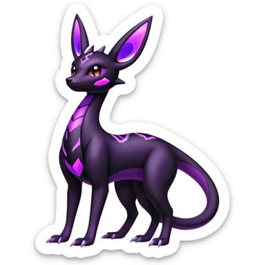 Salazzle-Umbreon-Fakémon-hybrid-creature (full body)  sticker