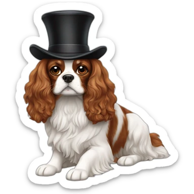 King Charles cavalier Jewish rabbi dog sticker