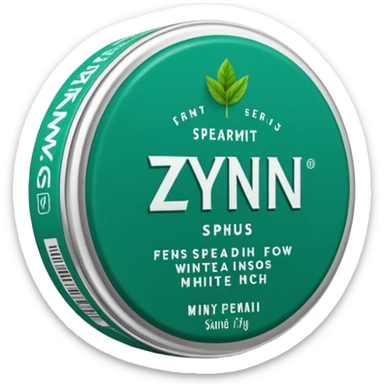 Zyn spearmint snus sticker