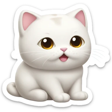 Marshmallow cat sticker