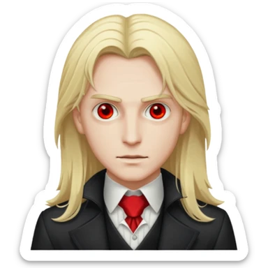 Alucard with blonde hair sticker