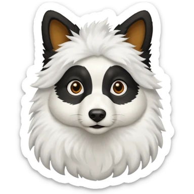 berger australien avec le corps noir et le bout de la queue  et la tete blanche sticker