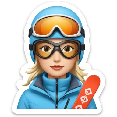 Woman Skiing, Background Matterhorn Matterhorn sticker