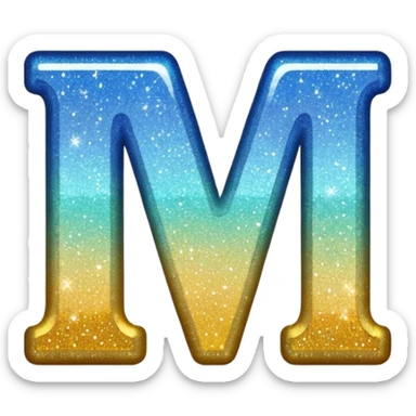 The word wonderful with glitter sticker